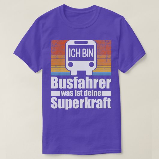 バス運転手レトロバスことわざ2 Tシャツ (デザイン正面)