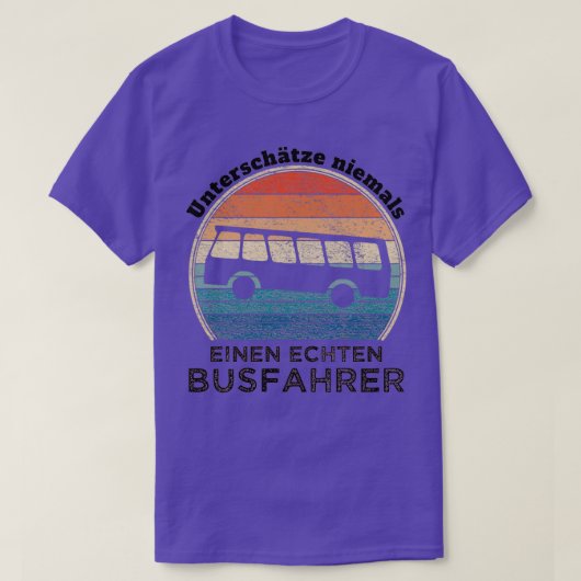 バス運転手レトロ引用文ファーザー日 Tシャツ (デザイン正面)