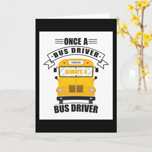 バス運転手 カード (黄色い花)