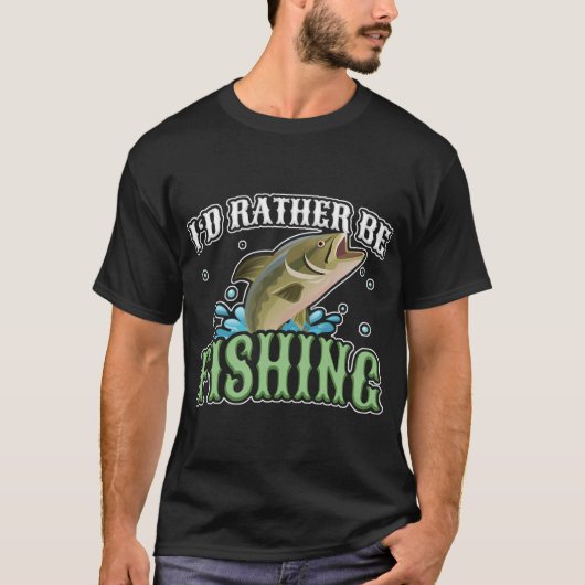 バス釣りユーモアデザインキス Tシャツ (正面)