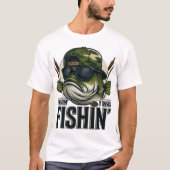 バス釣りユーモア Tシャツ (正面)