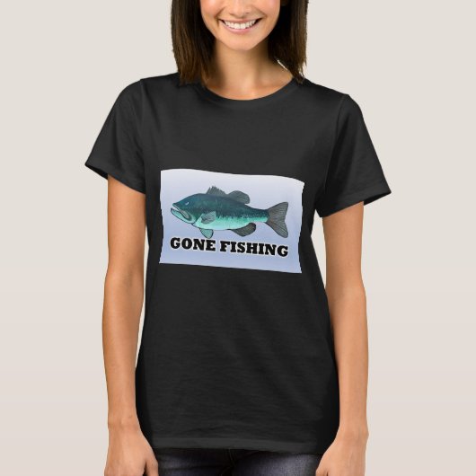 バス釣り中 Tシャツ (正面)
