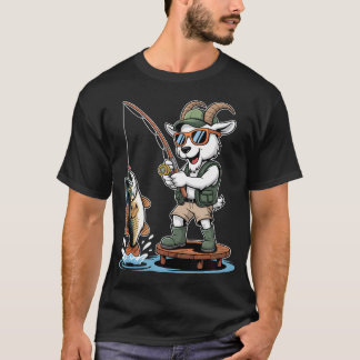 バス釣り好きなヤギ Tシャツ