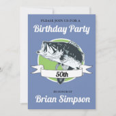 バス釣り誕生日男性趣味招待状 招待状 (正面)