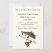 バス釣り 大人の男性 誕生日 スポーツ アウトドア 招待状 (裏面)