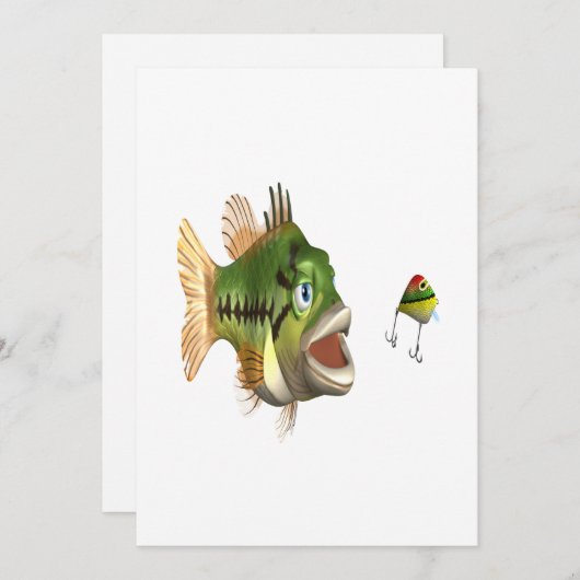 バス釣り 招待状 (正面/裏面)