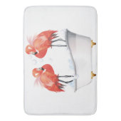 バス間抜けにピンクのフラミンゴ バスマット (正面縦)