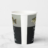 バス魚釣りバースデーパーティーメンズ50th カッコいい 紙コップ (右)