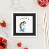 バス魚釣り50thバースデーパーティー スタンダードカクテルナプキン (インサイチュ)