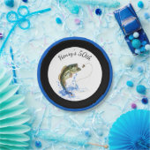 バス魚釣り50thバースデーパーティー ペーパープレート (パーティー)