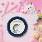 バス魚釣り50thバースデーパーティー ペーパープレート (パーティー)