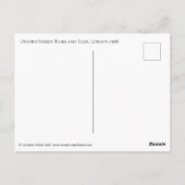 バス、オックスフォード通りタクシー、ロンドン1998 ポストカード (裏面)