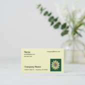 バス。カード – かぎ針パターン – デイジー 名刺 (スタンド正面)