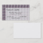 バス。カード – キルトパターン – ねじのスプール 名刺 (正面/裏面)