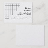 バス。カード – コーナーグリッド 名刺 (正面/裏面)
