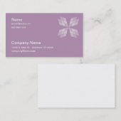 バス。カード – ダイヤモンド花びらピアス作品 名刺 (正面/裏面)