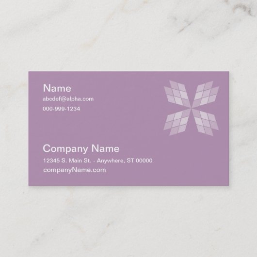 バス。カード – ダイヤモンド花びらピアス作品 名刺 (正面)