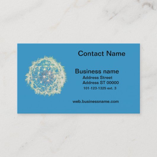 バス。カード – ダンデリオン 名刺 (正面)