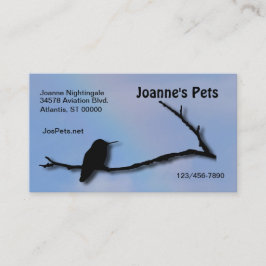 バス。カード – ハミングバードシルエット 名刺