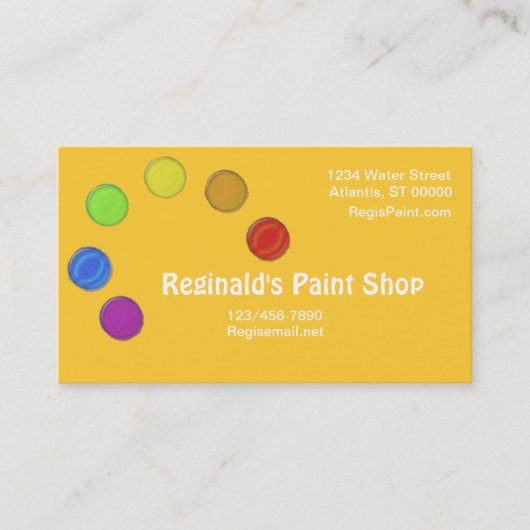 バス。カード – パレ絵を描ット 名刺 (正面)