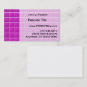 バス。カード – マゼンタモザイクタイル 名刺 (正面/裏面)