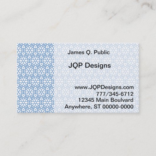 バス。カード – 六角形およびバー(v.2) 名刺 (正面)