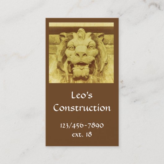 バス。カード – 建築要素 名刺 (正面)