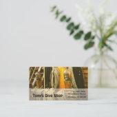 バス。カード – 木製キャプスタン 名刺 (スタンド正面)