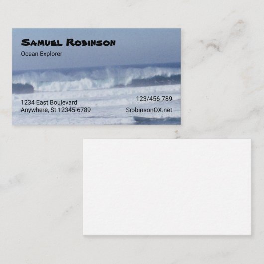 バス。カード – 海波 名刺 (正面/裏面)