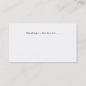 バス。カード – 糸のスプール 名刺 (裏面)