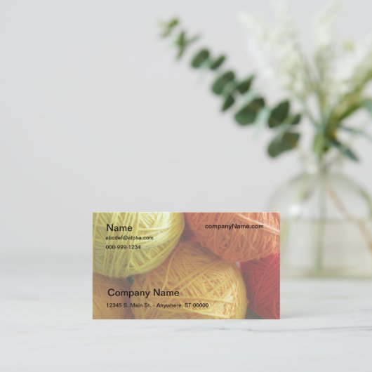 バス。カード – 糸ボール 名刺 (スタンド正面)