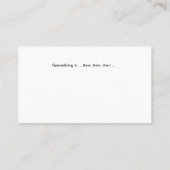 バス。カード – 糸ボール 名刺 (裏面)