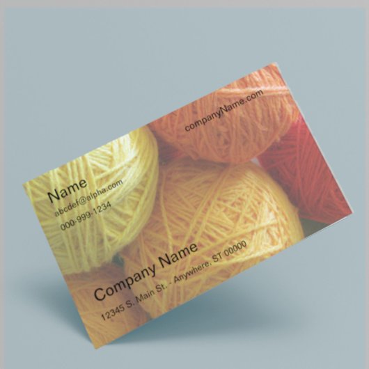 バス。カード – 糸ボール 名刺