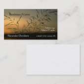 バス。カード – 芝生のシルエット 名刺 (正面/裏面)