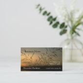 バス。カード – 芝生のシルエット 名刺 (スタンド正面)