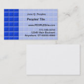 バス。カード – 青いモザイクタイル 名刺 (正面/裏面)