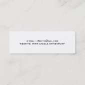 バス。カード – 風車 スキニー名刺 (裏面)