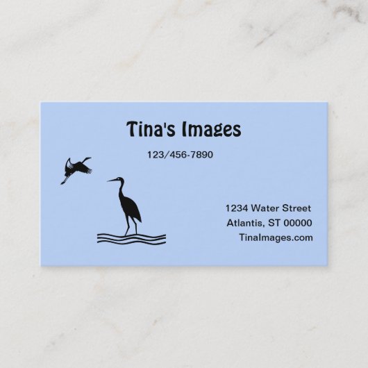 バス。カード – 鳥画像 名刺 (正面)