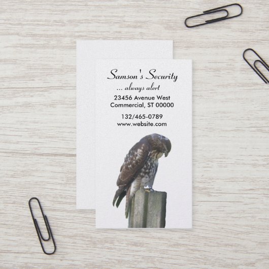 バス。カード – 《鳥》ハヤブサ 名刺 (正面/裏面インサイチュ)