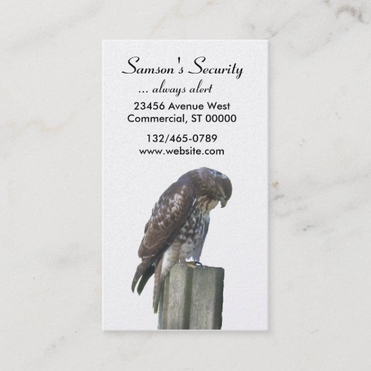 バス。カード – 《鳥》ハヤブサ 名刺 (正面)