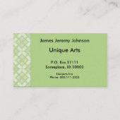 バス。カード – 3枚のダイヤモンドタイル 名刺 (正面)