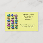 バス。カード – 3Dボタン 名刺 (正面)