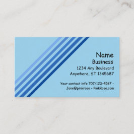 バス。カード – 5本の斜線（青） 名刺