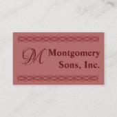 バス。カード – Burgundy Monogram 名刺 (正面)