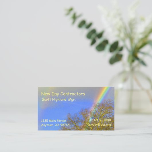 バス。カード – Double Rainbow over Trees 名刺 (スタンド正面)