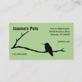 バス。カード – Hummingbird on Branch 名刺