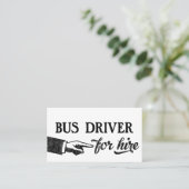 バス・ドライバーのビジネス・カードカッコいい- ヴィンテージ 名刺 (スタンド正面)