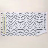 バス、ビーチまたはヨガタオルタイガーのストライプ ビーチタオル (正面)