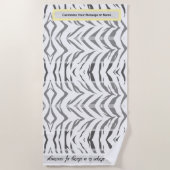 バス、ビーチまたはヨガタオルタイガーのストライプ ビーチタオル (正面)