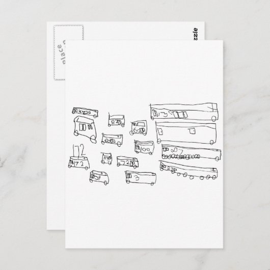 バス ポストカード (正面/裏面)